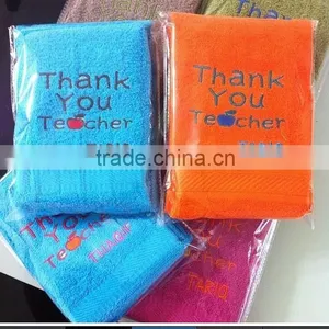 Colorful Costom Words 100% Cotton Towel thumbnail-1
