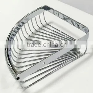 Chrome Wall Mounted Bathroom Shelves Corner Shower Caddy Storage Organizer Cosmetic Basket Shelf Accessories thumbnail-2