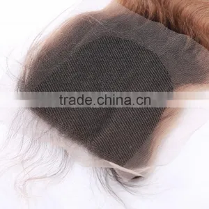 7A Philippine Virgin Hair Ombre #1b/#613 Color Way Body Wave With Closure 4x4 Lace Closure Bleached Knots Two Tone Top Closure thumbnail-6