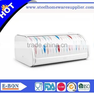High Quality Customized Logo Style Stainless Steel Bread Bin Bread Box thumbnail-4