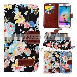 Wholesale Leather Cell Phone Cover Case, For Samsung Galaxy S6 Wallet Leather Case thumbnail-2