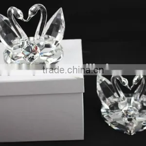 Factory Directly Sale Beautiful Couple Crystal Swans thumbnail-6