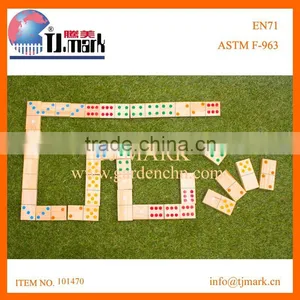 28PCS WOODEN DOMINOES DOUBLE SIX DOMINOES TOYS thumbnail-1