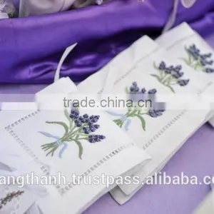 Hand Embroidered Lavender Sachet/bag/pillow-floral Embroidery (design #19) thumbnail-1