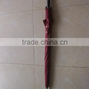 2015 Red Double Fluted Ribs Wholesale Golf Umbrella thumbnail-2