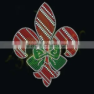 Wholes and Promotional Hot Fix Fleur de Lis Rhinestone Transfer thumbnail-2