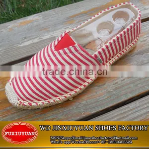 Flat Stripe Canvas Espadrilles Jute Les Espadrilles thumbnail-2