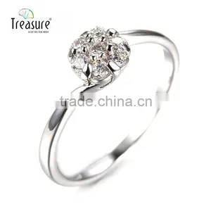 2015 Wedding Fore Finger Silver Simple Diamond Rings thumbnail-4