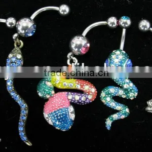 Snake Shaped Belly Ring thumbnail-1
