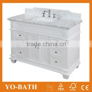 European Style Bathroom Vanity With Marble Countertop thumbnail-1