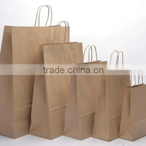 Custom Cheap White/Brown Kraft Paper Bag thumbnail-2