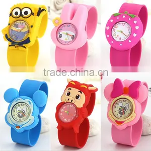 Cute Cheap Children Animal Cartoon Silicone Electronic Clap Students Watch Slap Watch thumbnail-5
