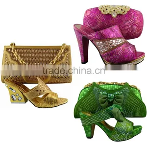 2016 Top Fashion Woman Shoes Italian Shoes and Matching Bags Lady's Wedding Shoes& Bags thumbnail-1