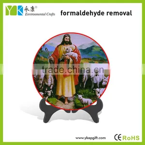 Wholesale Christianity Catholic Jesus Figurines Custom Commemorative Decorative Plates for Home Decor thumbnail-1