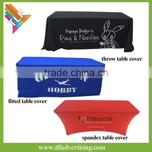 4ft 6ft 8ft Custom Print Trade Show Throw/Fitted/Spandex Table Cover Quality Choice thumbnail-1