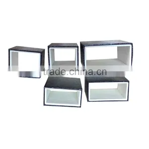 Hot Sale Leather Paper Black Jewelry Gift Box thumbnail-3