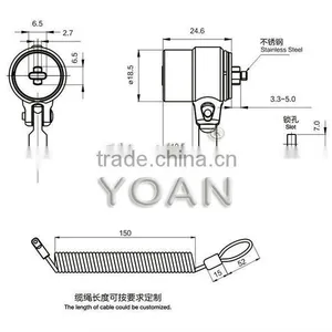 High Security Cable Lock With Master Key thumbnail-2