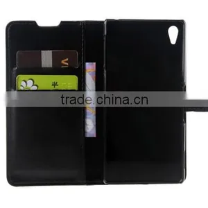 High Quality Stand PU Leather Pouch Wallet Case For Sony Xperia Z4 thumbnail-1