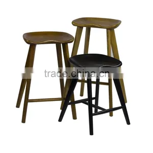 BS009A Wooden Swivel Bar Stool thumbnail-1
