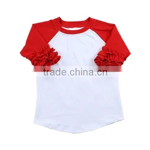 Blank Baby T-shirts Baby Girls Top Design Baseball Tee Wholesale Girls Fall Clothing thumbnail-5
