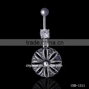 Vine Dangle Belly Button Navel Rings 316l Surgical Steel 14 Gauge Belly Ring Navel thumbnail-1