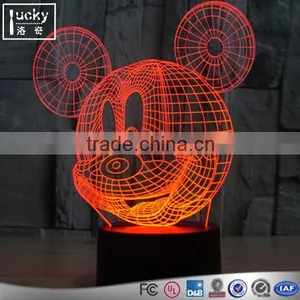 Acrylic Colorful LED Glowing Mickey Mouse,Custom LED Night Light thumbnail-6