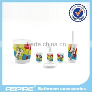 Wholesale Printed Plastic Bathroom Set thumbnail-1