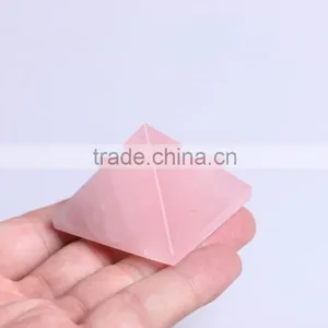 Natural Rose Pink Quartz Crystal Pyramid/crystal Stone Pyramid thumbnail-1