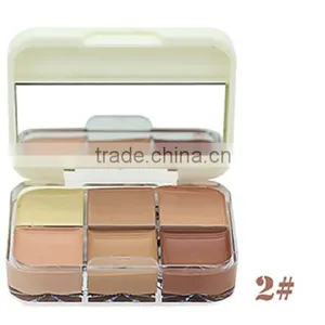 KISS BEAUTY Makeup 6 Color Contour & Correct Cream Concealer Palette Base Maquiagem Mineral Makeup Contour Palette thumbnail-4