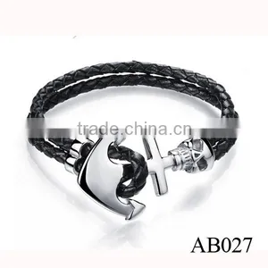 2016 Newest Laether Braceelt Chrome Cross Bracelet for Fashion Girl thumbnail-2