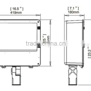 Die-casting Lamp Housing for 400W Metal Halide Shoebox Lights thumbnail-2