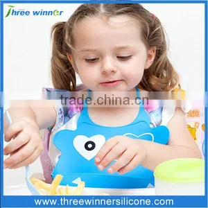 Adjustable Cute Silicone Baby Bib thumbnail-1