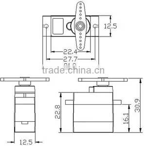 K-power P0090 360 Degree Continuous Rotation Servo Robot thumbnail-3