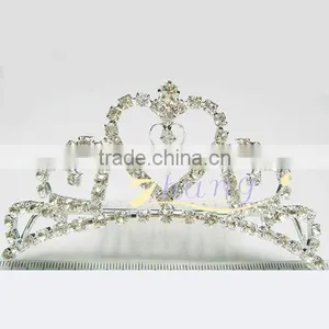 Heart Loop Princess Bridal Tiara Comb thumbnail-1