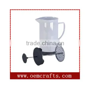 Cafe Style French Ceramic Black Stainless Steel French Press Coffee Maker thumbnail-1