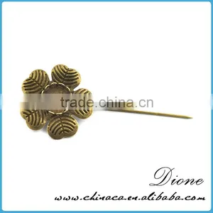 Stainless Steel Wholesale Antiqued Broned Lady Fancy Brooch Pin thumbnail-4
