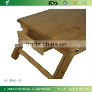 BH004/FLGB/FDA Eco-friendly Bamboo Wooden Portable Folding Laptop Desk Portable Furniture thumbnail-4
