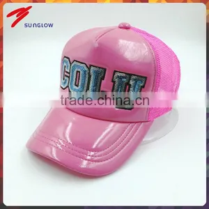 Custom Design You Own Trucker Hat PU Leather thumbnail-1