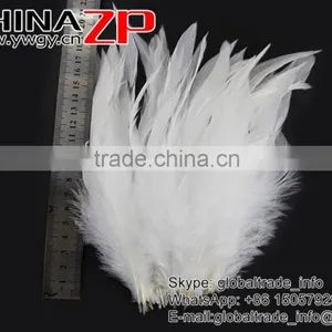 NO.1 Supplier ZPDECOR Bulk Sale Natural Bleached White Dyed Chicken Rooster Schlappen Feathers thumbnail-4