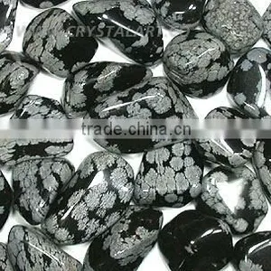 Snowflake Obsidian Tumbled Pebbles Stone thumbnail-1
