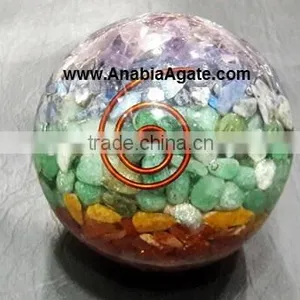 Chakra Layer Orgone Ball For Sell : Wholesale Orgone Ball : Orgone Spheres thumbnail-5
