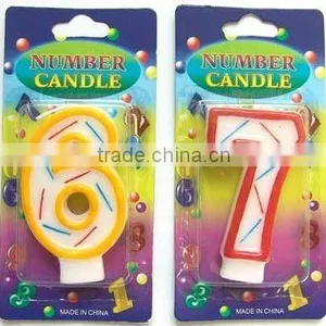 Wholesale Number Candle-Strip Design, Available in 1 2 3 4 5 6 7 8 9 0 Kids Birthday Partyware Party Supplies thumbnail-1
