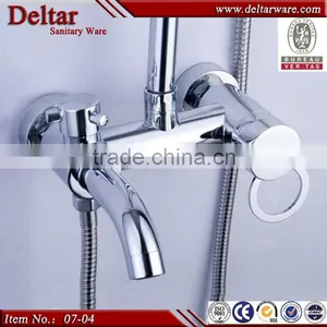 Bathroom Rain Shower Set, Big Round/square Plastic Shower Head, Chrome Plating Surface Brass Shower Set thumbnail-3