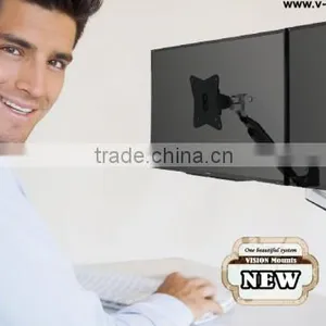 Dual Flexible Stand Alone Lcd Monitor Vesa Desk Mount Monitor Stand thumbnail-5