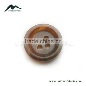 Brown Classic Horn Buttons 4 Holes Round Men's Suit Buttons thumbnail-1
