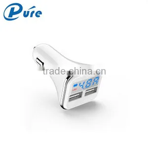 Universal Double Speed Fast Charge Output DC 5V 4.8A USB Charger Portable Dual Port Micro Car Charger thumbnail-3