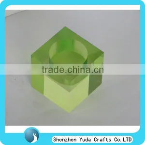Colored Acrylic Candle Holder Plexiglass Block Stand for Candle thumbnail-1