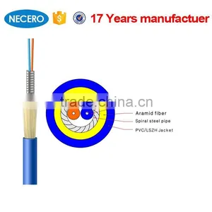 Indoor 2 Fiber Armored Optical Fiber Cable(GJSFJV) for Isreal Cabling Systems thumbnail-1