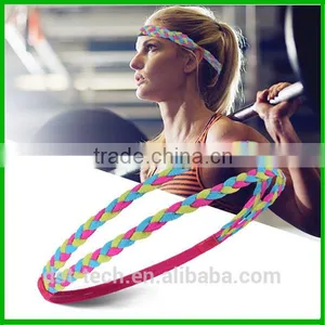 Cutom Logo Printing Braid Sport Head Band Weave Sweatband thumbnail-1