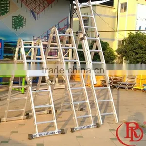 RD Telescopic Metal Pipe Aluminum Loft Ladder thumbnail-4